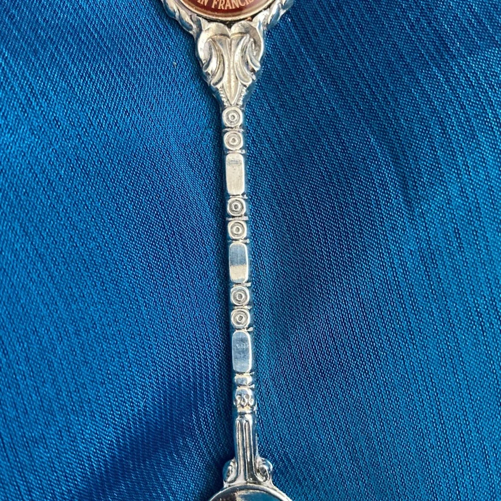 Vtg Stuart Golden Gate Bridge Silverplated Shovel Spoon, 4.5 in. Long